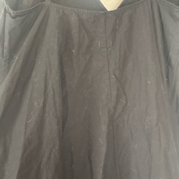 Babaton Aritzia Nouvelle Cotton Poplin Black Swing Midi Dress V Neck S $148 - Picture 6 of 13